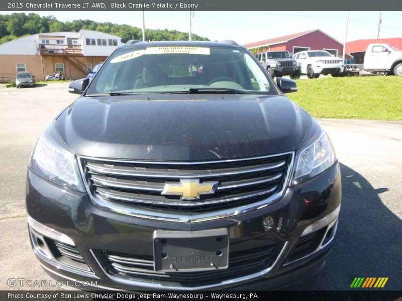Black Granite Metallic / Ebony 2015 Chevrolet Traverse LT AWD
