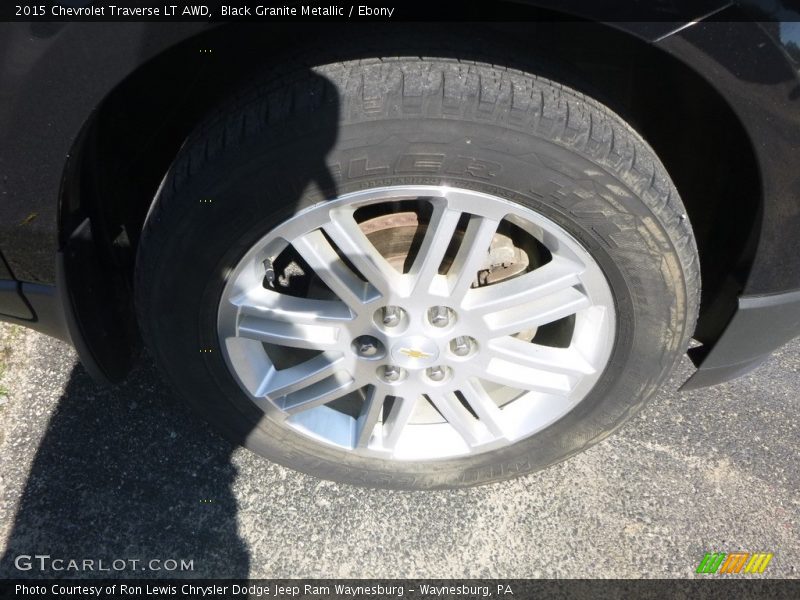 Black Granite Metallic / Ebony 2015 Chevrolet Traverse LT AWD
