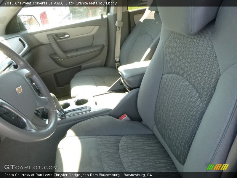 Black Granite Metallic / Ebony 2015 Chevrolet Traverse LT AWD
