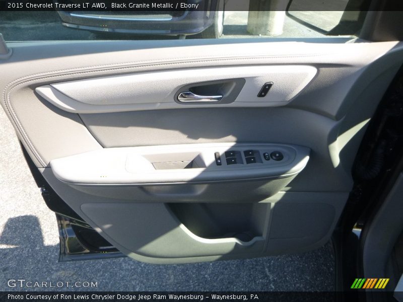 Black Granite Metallic / Ebony 2015 Chevrolet Traverse LT AWD