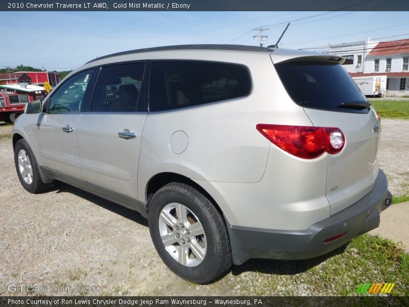 Gold Mist Metallic / Ebony 2010 Chevrolet Traverse LT AWD
