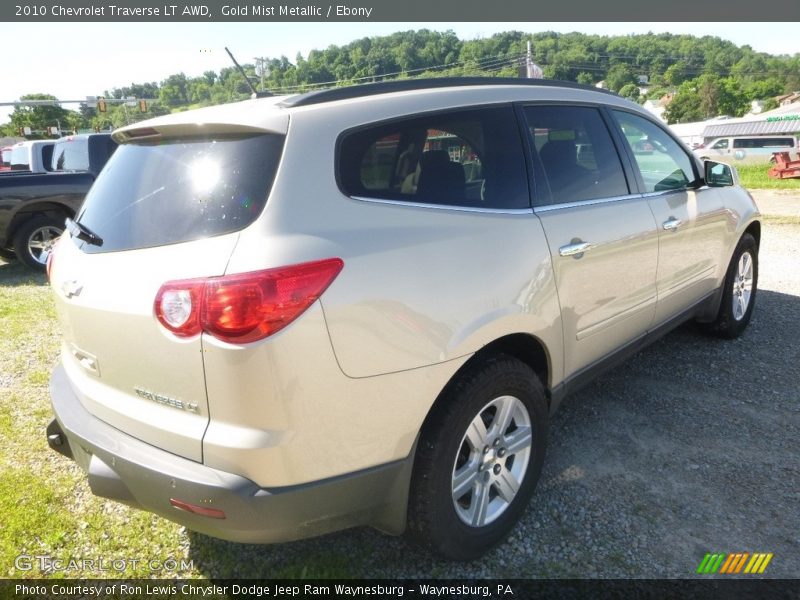 Gold Mist Metallic / Ebony 2010 Chevrolet Traverse LT AWD