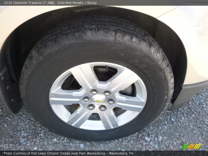 Gold Mist Metallic / Ebony 2010 Chevrolet Traverse LT AWD