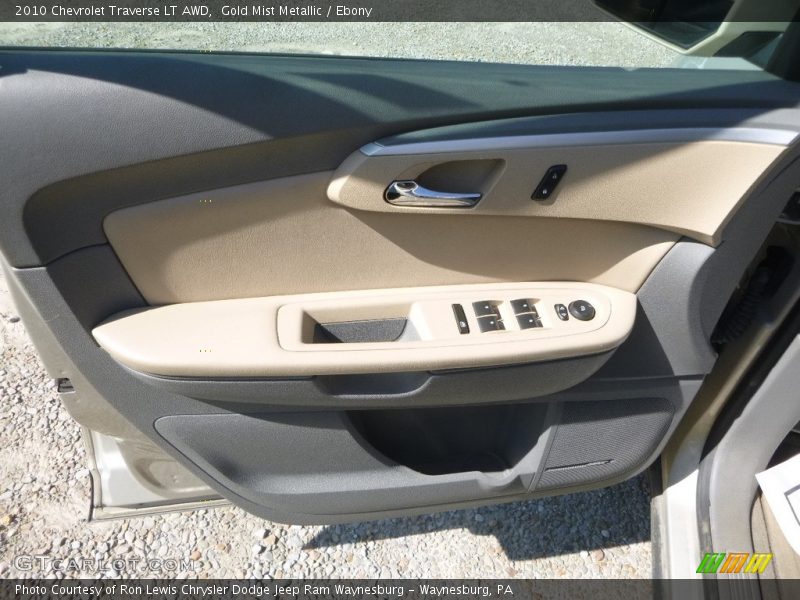 Gold Mist Metallic / Ebony 2010 Chevrolet Traverse LT AWD