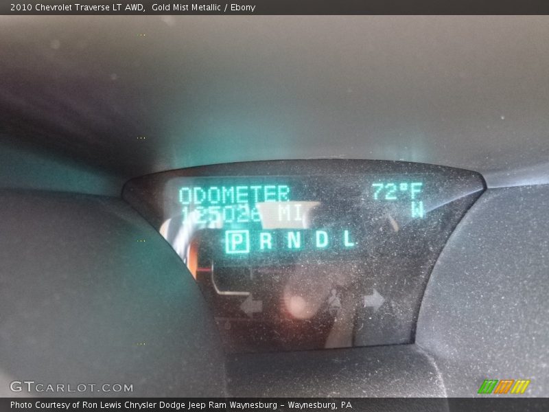 Gold Mist Metallic / Ebony 2010 Chevrolet Traverse LT AWD