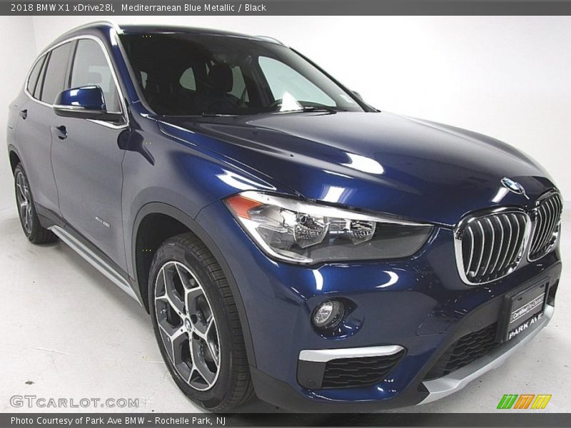 Mediterranean Blue Metallic / Black 2018 BMW X1 xDrive28i