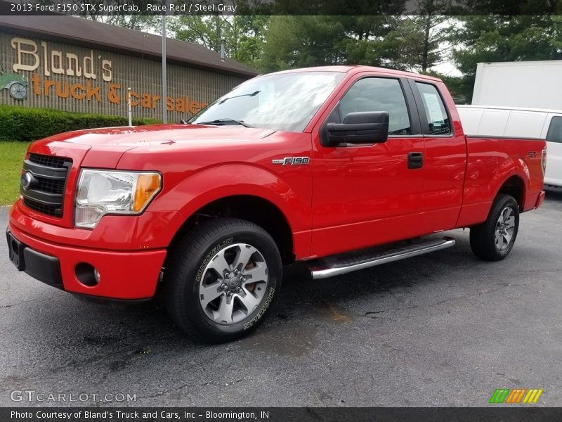 Race Red / Steel Gray 2013 Ford F150 STX SuperCab