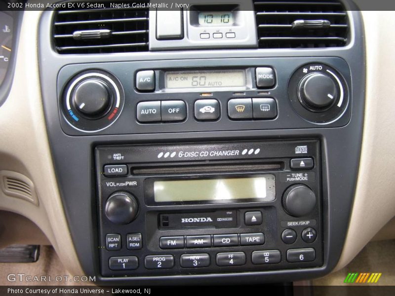 Naples Gold Metallic / Ivory 2002 Honda Accord EX V6 Sedan