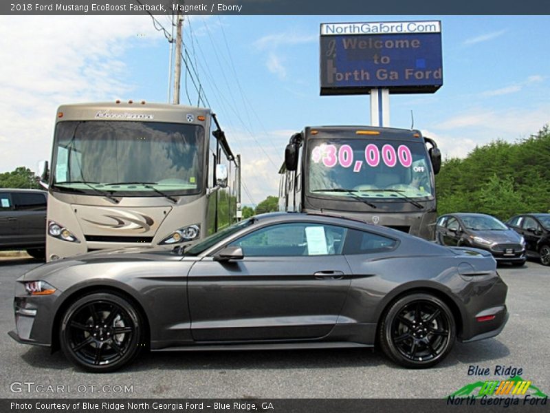 Magnetic / Ebony 2018 Ford Mustang EcoBoost Fastback