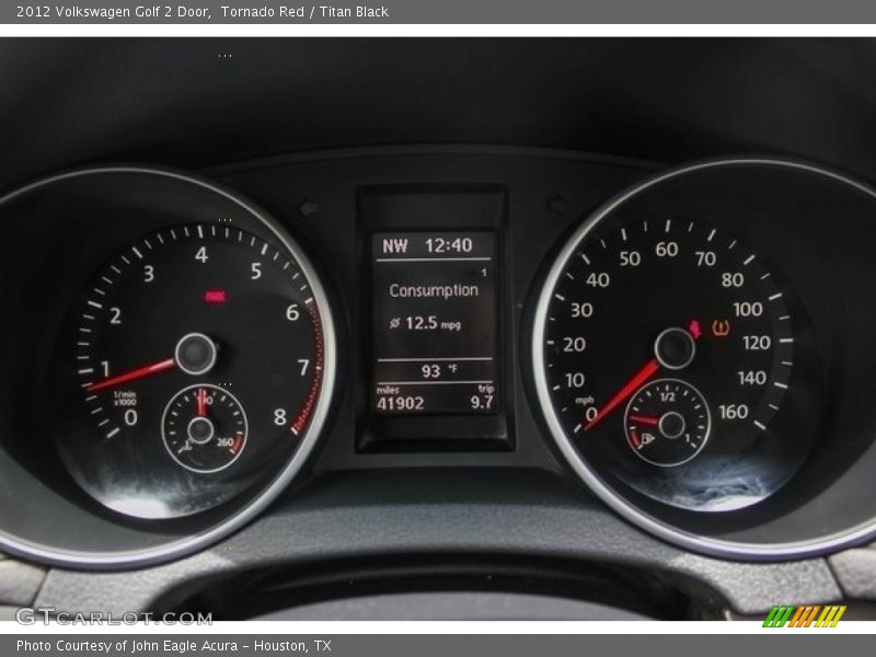 Tornado Red / Titan Black 2012 Volkswagen Golf 2 Door