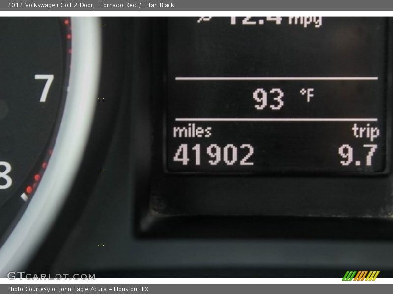 Tornado Red / Titan Black 2012 Volkswagen Golf 2 Door