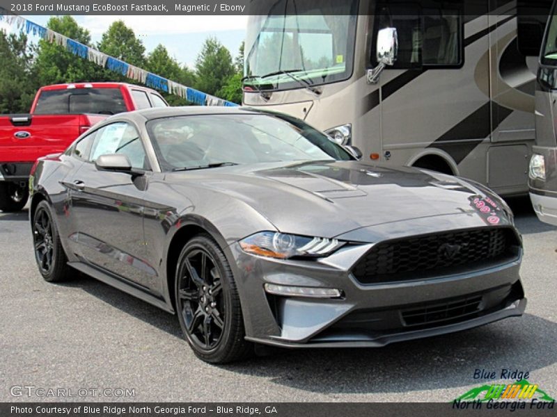 Magnetic / Ebony 2018 Ford Mustang EcoBoost Fastback