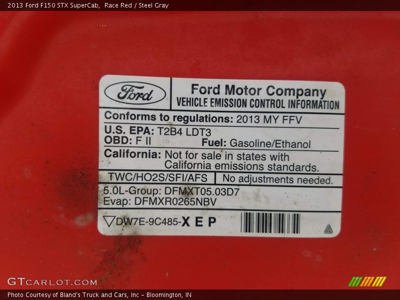 Race Red / Steel Gray 2013 Ford F150 STX SuperCab