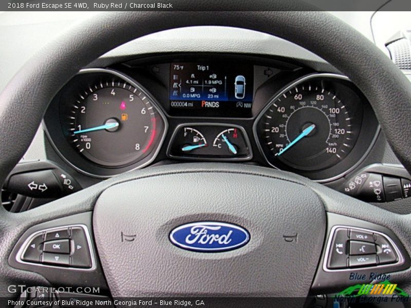 Ruby Red / Charcoal Black 2018 Ford Escape SE 4WD