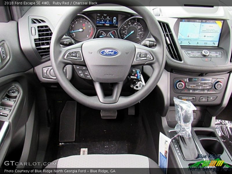 Ruby Red / Charcoal Black 2018 Ford Escape SE 4WD