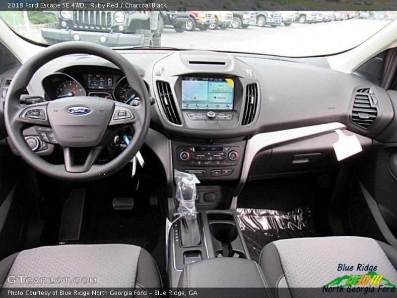 Ruby Red / Charcoal Black 2018 Ford Escape SE 4WD