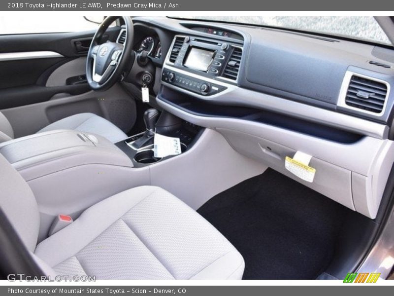 Predawn Gray Mica / Ash 2018 Toyota Highlander LE AWD