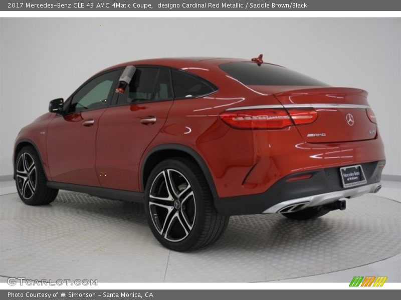 designo Cardinal Red Metallic / Saddle Brown/Black 2017 Mercedes-Benz GLE 43 AMG 4Matic Coupe