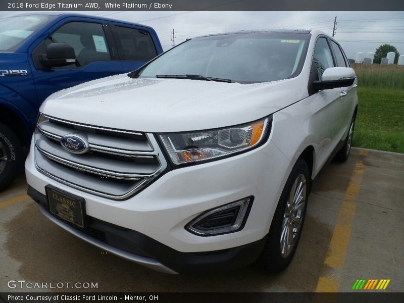 White Platinum / Ebony 2018 Ford Edge Titanium AWD