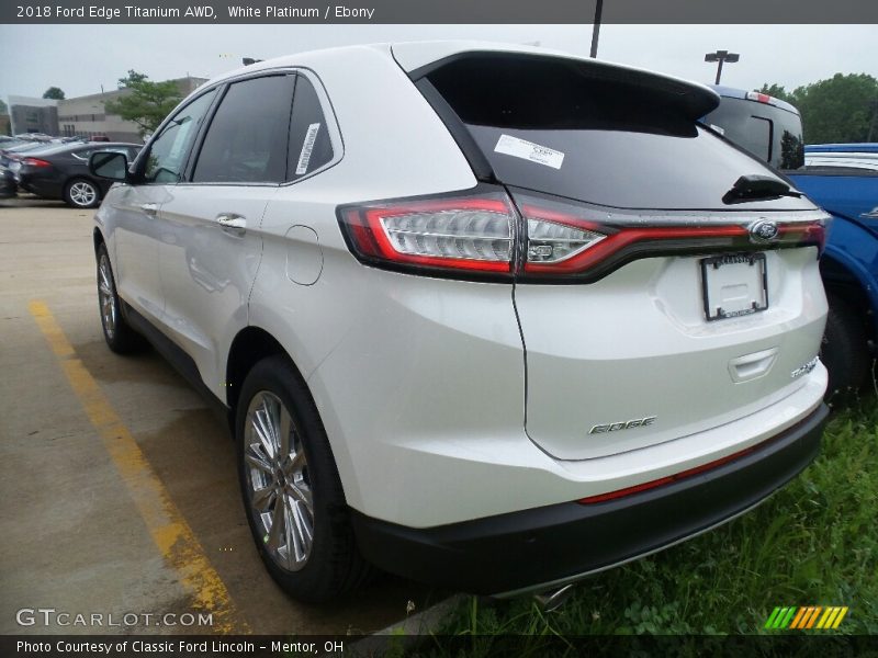 White Platinum / Ebony 2018 Ford Edge Titanium AWD
