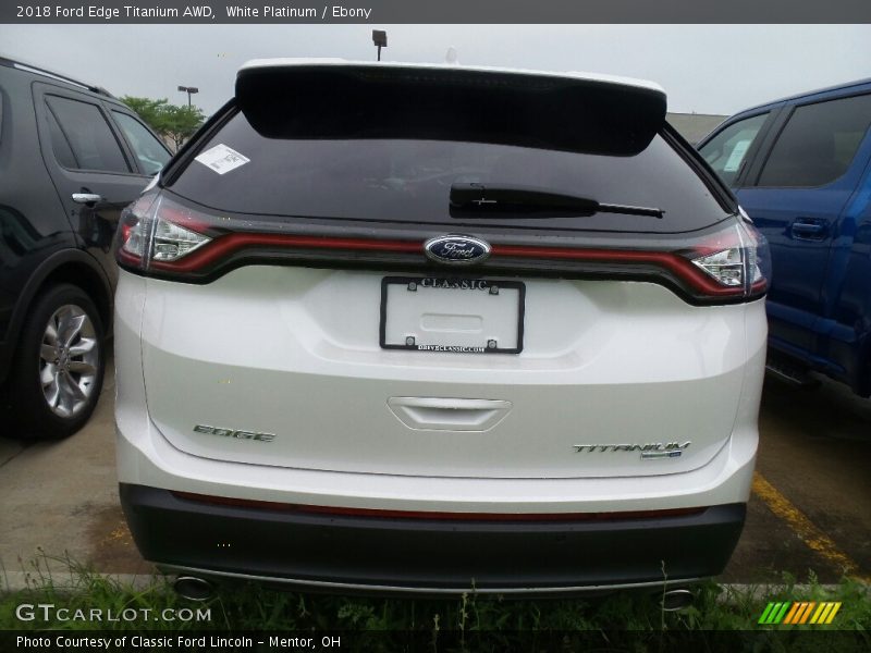 White Platinum / Ebony 2018 Ford Edge Titanium AWD