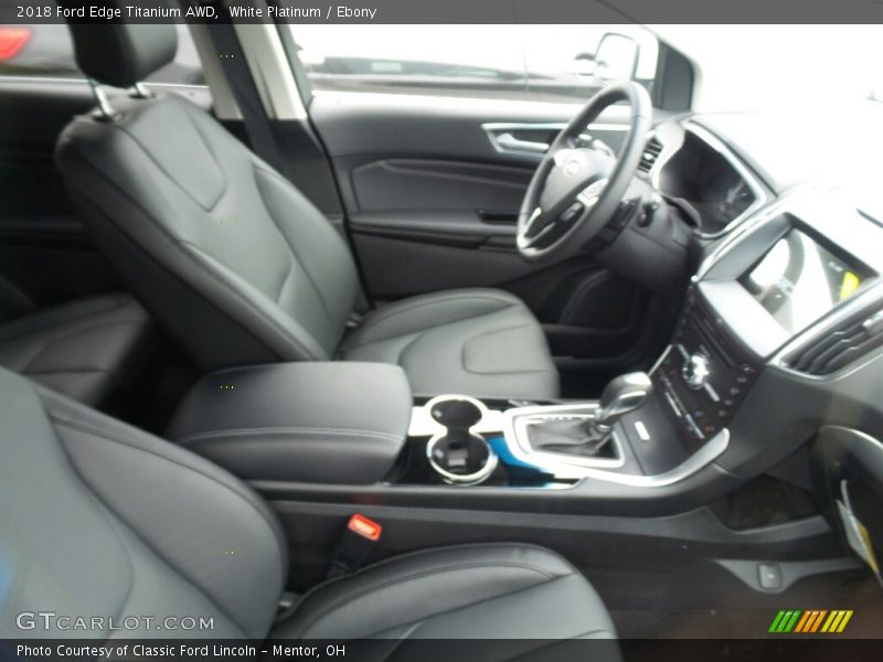 White Platinum / Ebony 2018 Ford Edge Titanium AWD
