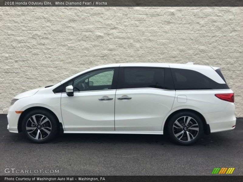 White Diamond Pearl / Mocha 2018 Honda Odyssey Elite
