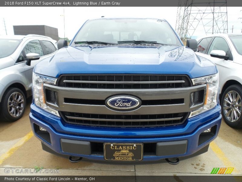 Lightning Blue / Earth Gray 2018 Ford F150 XLT SuperCrew 4x4