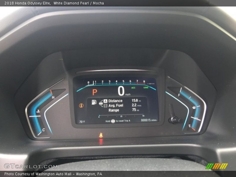 White Diamond Pearl / Mocha 2018 Honda Odyssey Elite