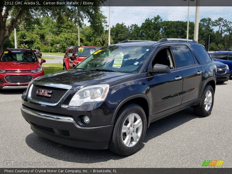 Carbon Black Metallic / Ebony 2012 GMC Acadia SL