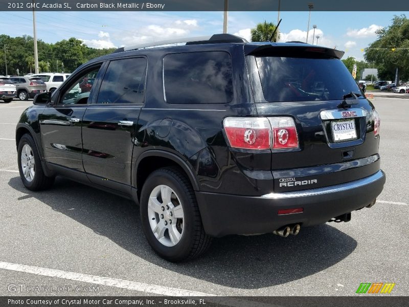 Carbon Black Metallic / Ebony 2012 GMC Acadia SL