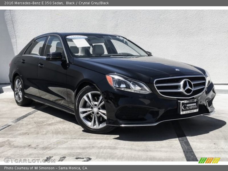 Black / Crystal Grey/Black 2016 Mercedes-Benz E 350 Sedan