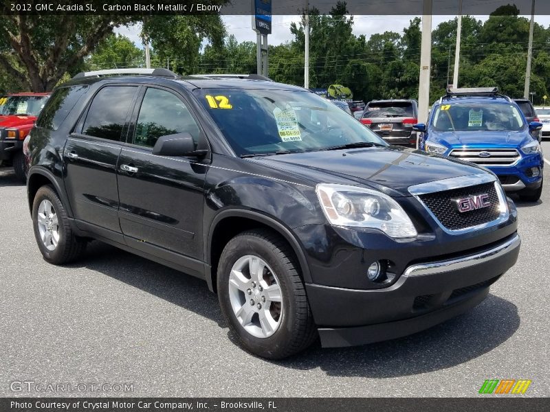 Carbon Black Metallic / Ebony 2012 GMC Acadia SL