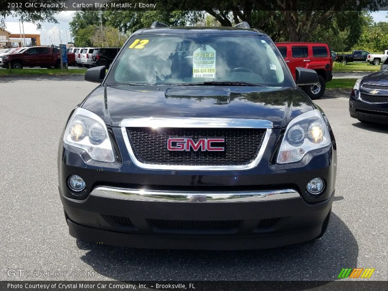 Carbon Black Metallic / Ebony 2012 GMC Acadia SL