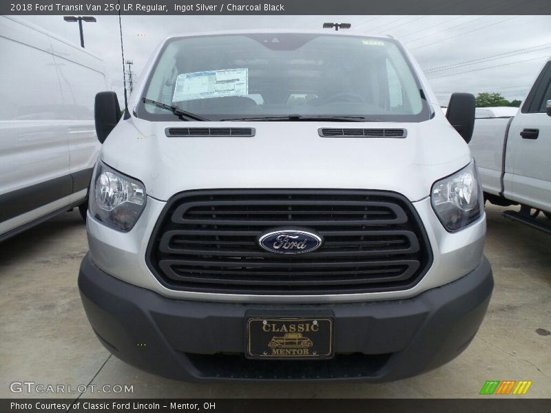 Ingot Silver / Charcoal Black 2018 Ford Transit Van 250 LR Regular