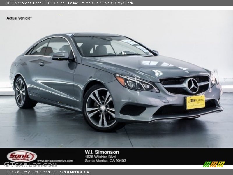 Palladium Metallic / Crystal Grey/Black 2016 Mercedes-Benz E 400 Coupe