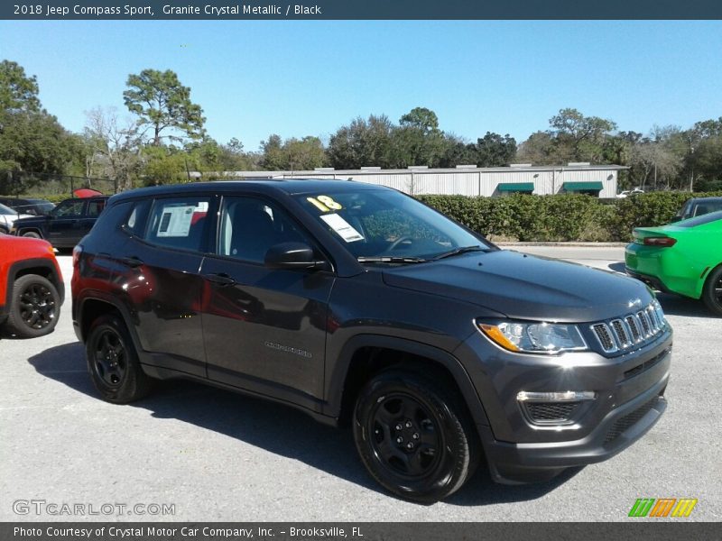 Granite Crystal Metallic / Black 2018 Jeep Compass Sport