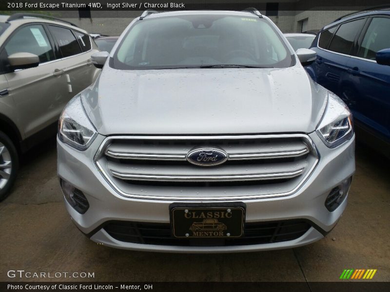 Ingot Silver / Charcoal Black 2018 Ford Escape Titanium 4WD