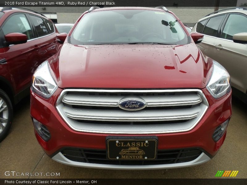 Ruby Red / Charcoal Black 2018 Ford Escape Titanium 4WD