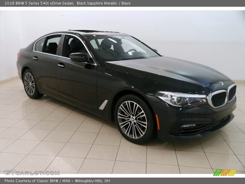 Black Sapphire Metallic / Black 2018 BMW 5 Series 540i xDrive Sedan