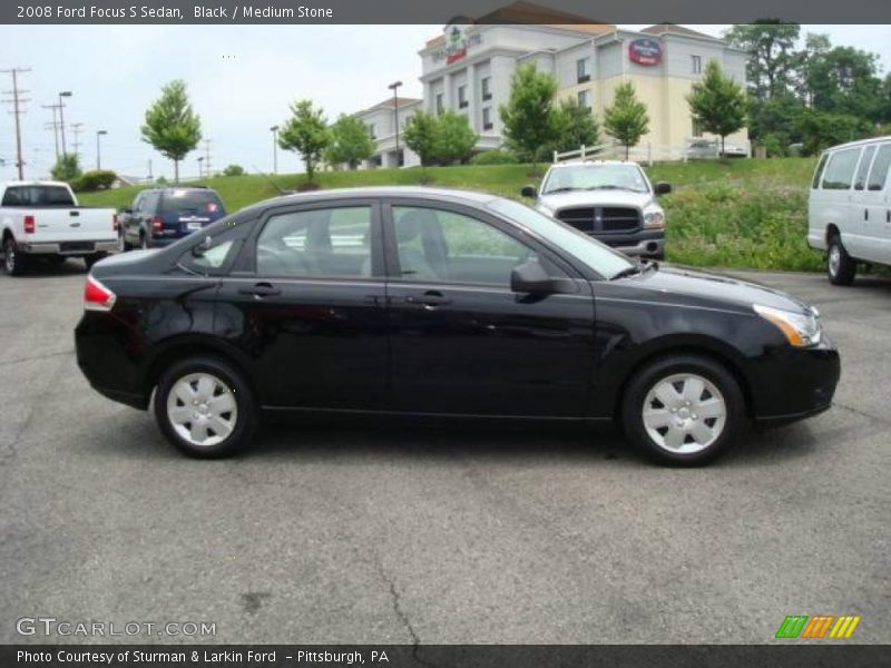 Black / Medium Stone 2008 Ford Focus S Sedan