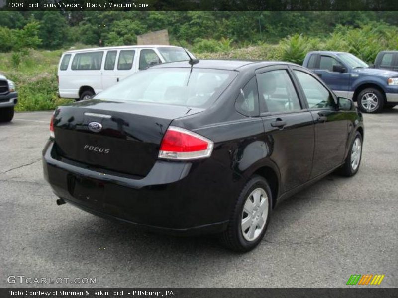 Black / Medium Stone 2008 Ford Focus S Sedan
