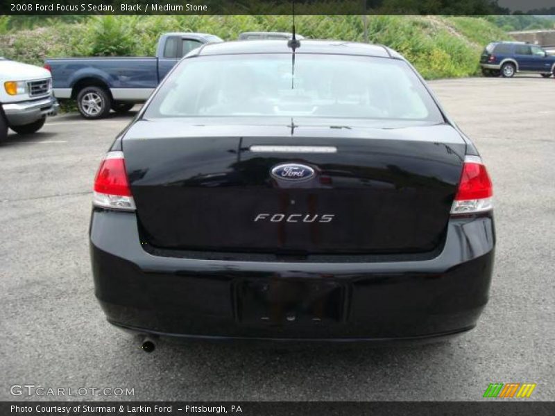 Black / Medium Stone 2008 Ford Focus S Sedan