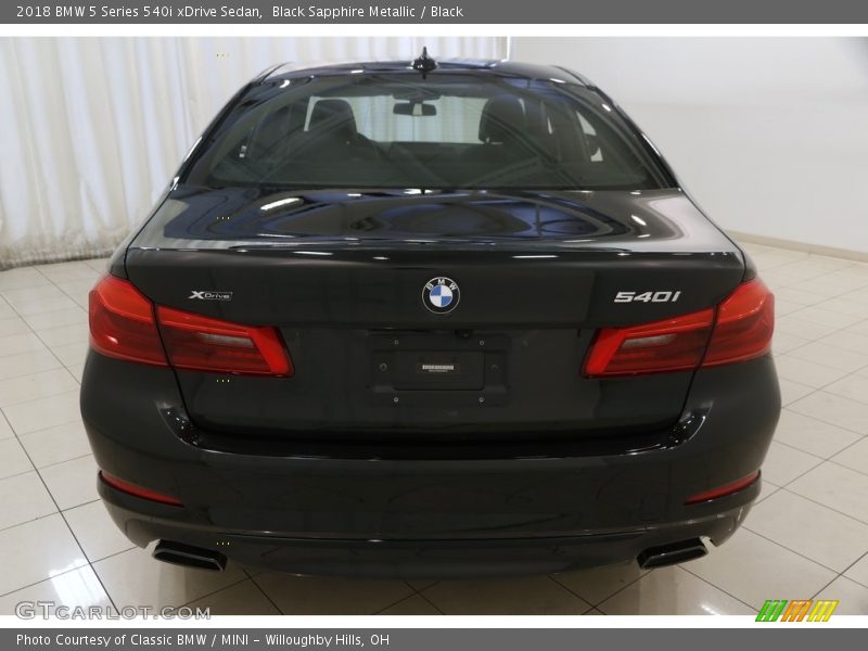 Black Sapphire Metallic / Black 2018 BMW 5 Series 540i xDrive Sedan