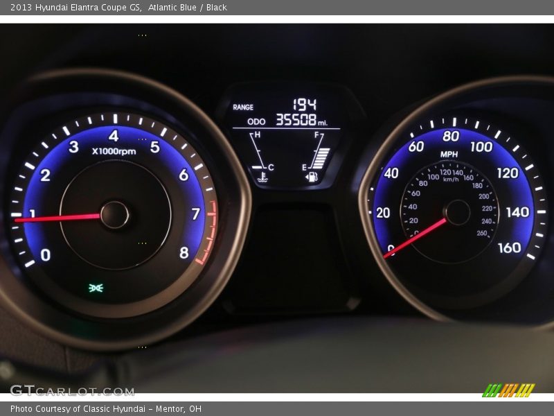 Atlantic Blue / Black 2013 Hyundai Elantra Coupe GS