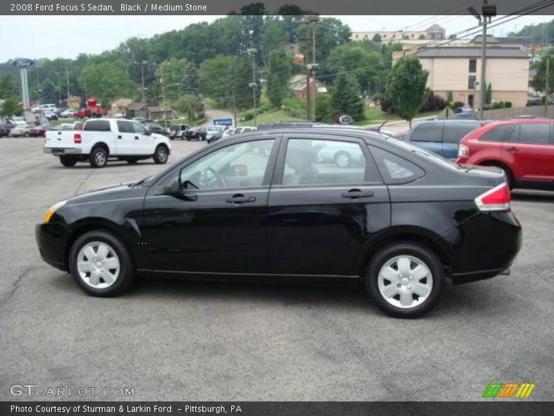 Black / Medium Stone 2008 Ford Focus S Sedan