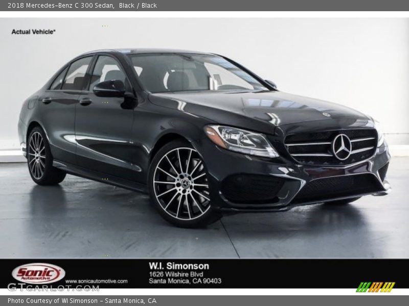 Black / Black 2018 Mercedes-Benz C 300 Sedan