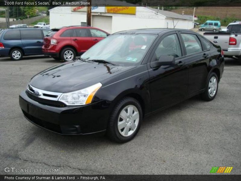 Black / Medium Stone 2008 Ford Focus S Sedan