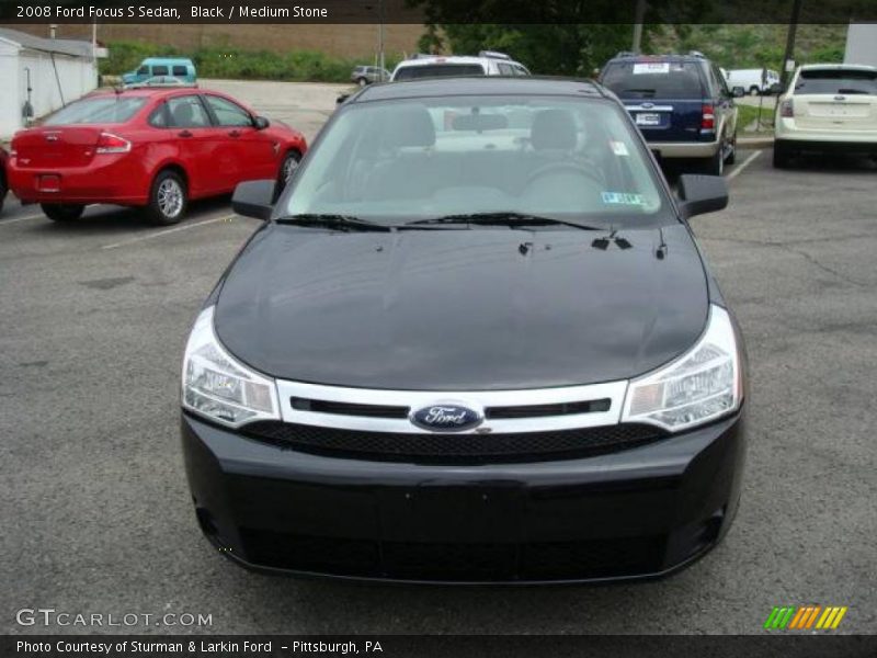Black / Medium Stone 2008 Ford Focus S Sedan