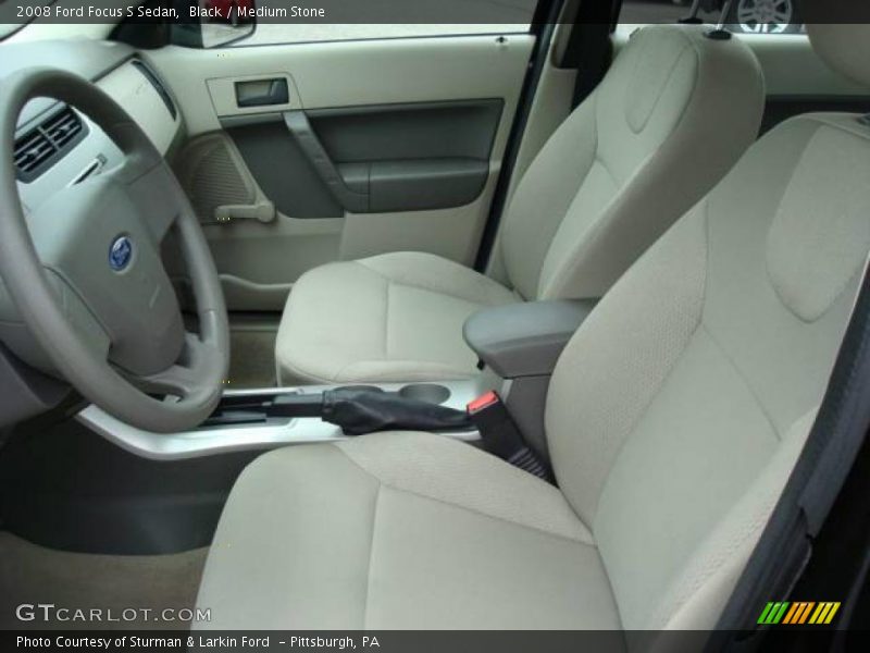 Black / Medium Stone 2008 Ford Focus S Sedan